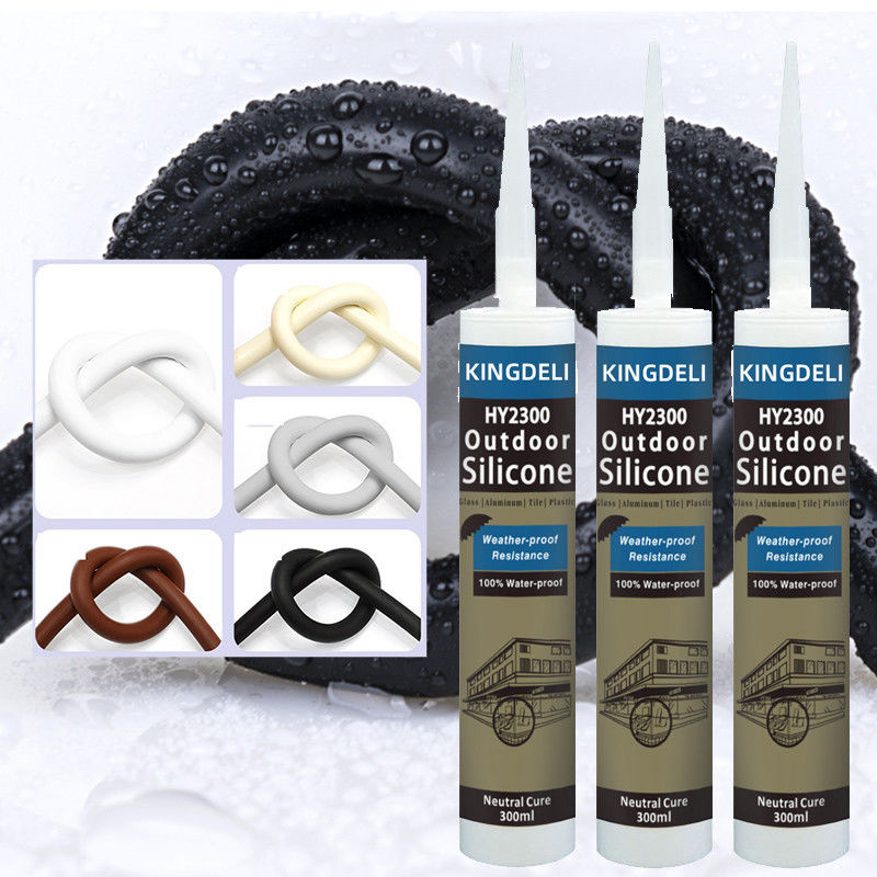 Tidak berbau Neutral Cure Silicone Sealant Tube Jamur Proof Warna Hitam Jelas