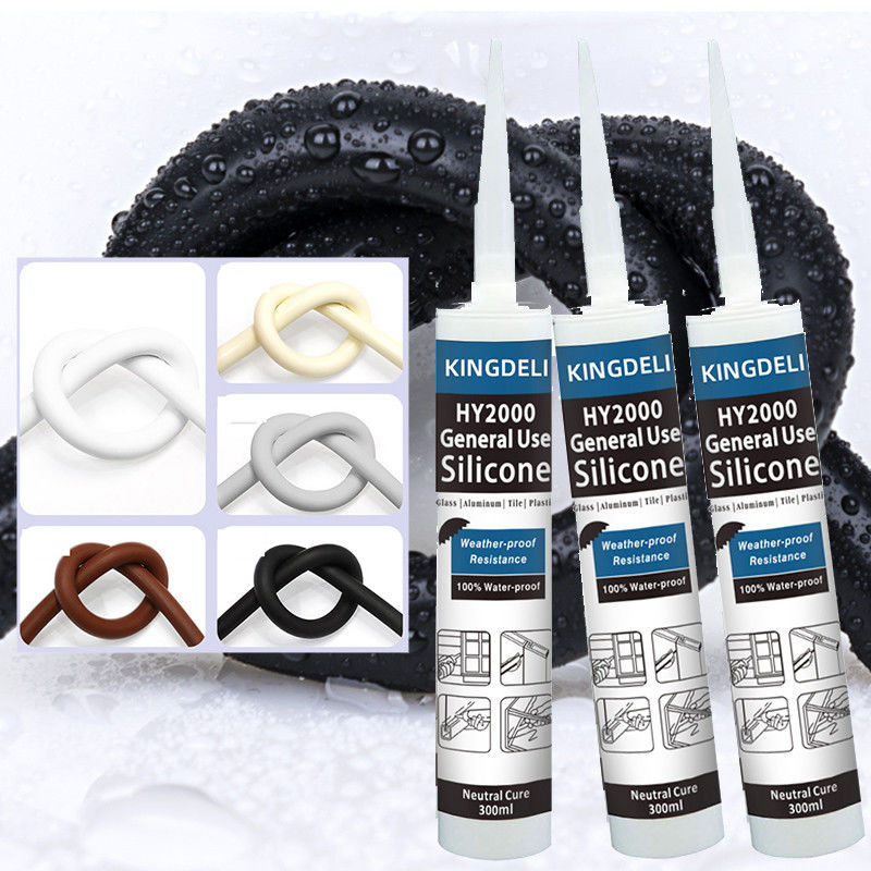 Sealant Silikon Netral Serbaguna, Lem Silikon Bening Untuk Tahan UV Kaca