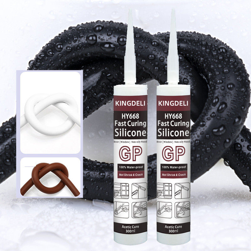 Aquarium Glass Silicone Sealant, Lem Silikon Tahan Air Bening Dengan Warna Abu-abu Hitam