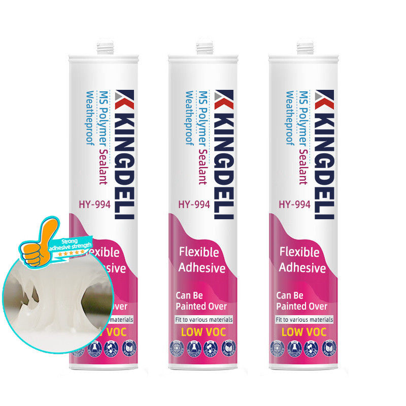 Warna Putih MS Polymer Based Adhesive Sealant Bau Rendah Tahan Cuaca