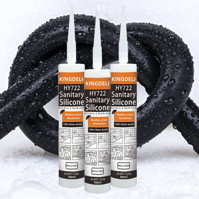 Disesuaikan Satu Komponen Sanitasi Silicone Sealant Warna Putih Transparan